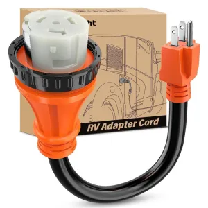 15AMP to 50AMP RV Locking Adapter Cord