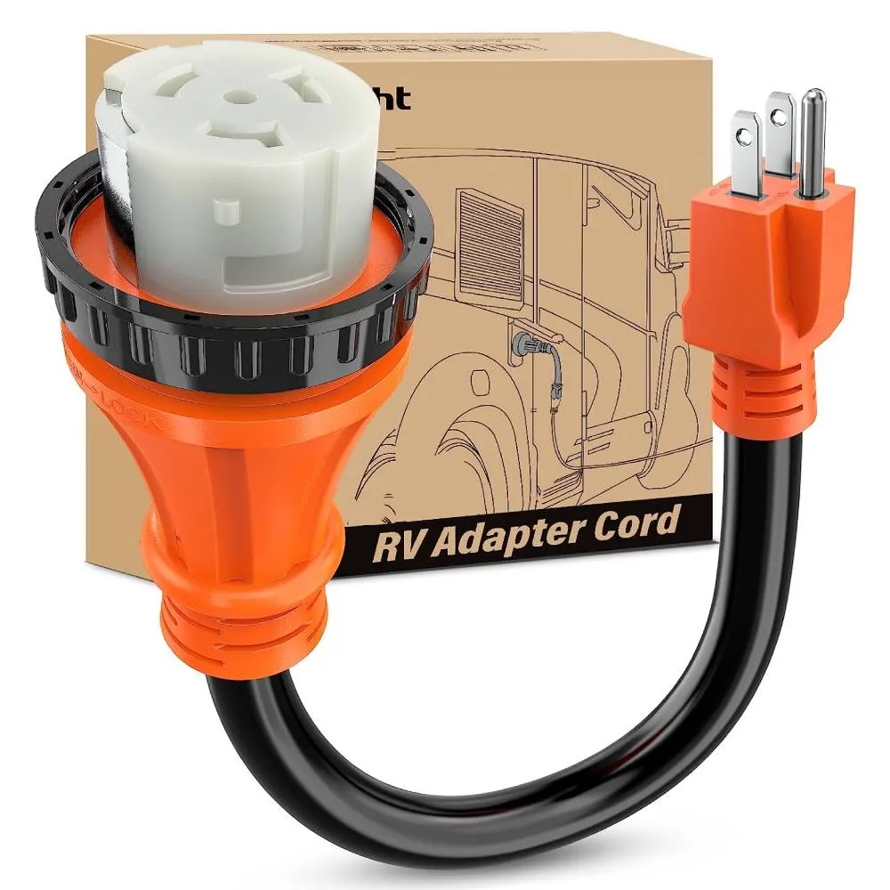15AMP to 50AMP RV Locking Adapter Cord