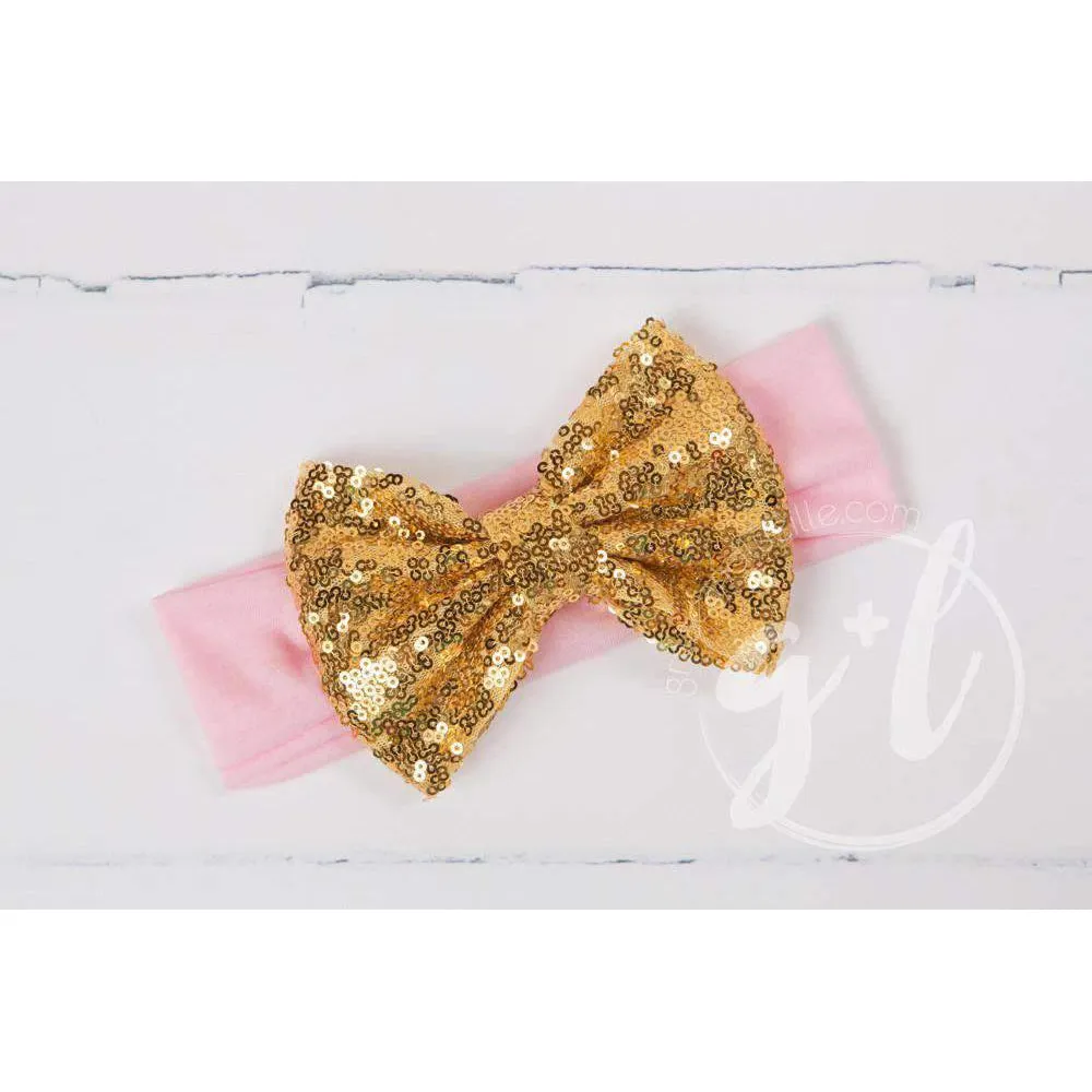 1st Birthday Outfit Starry Script "ONE" Pink Striped Sleeveless Dress, White Leg Warmers & Gold Bow
