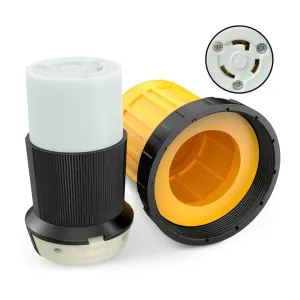 30AMP RV Plug Power Cord Inlet Cover Ring Twist Lock