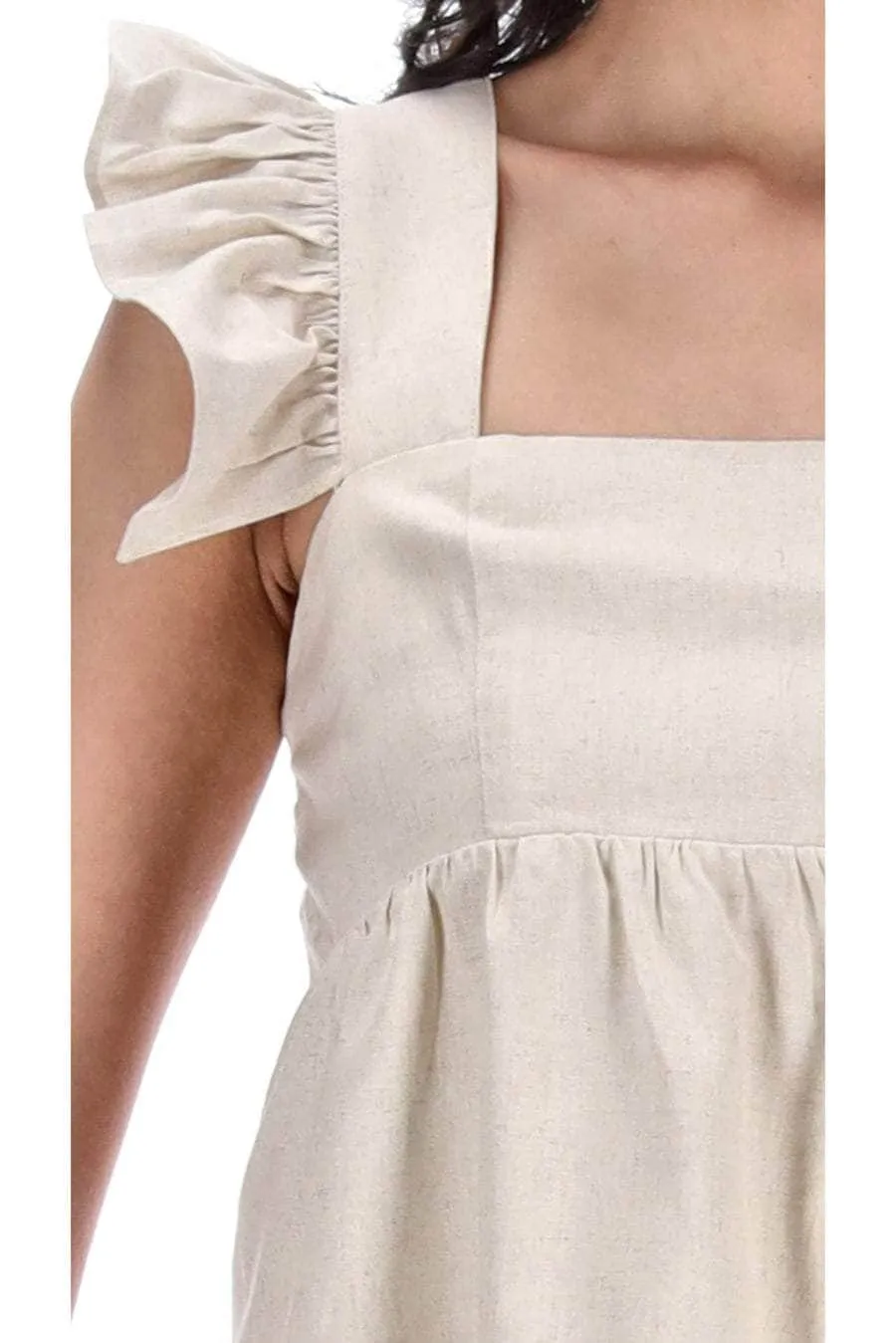 Abby Top Square Neck Beige