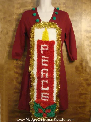 Best Red Christmas Sweater Dress with Hook Rug