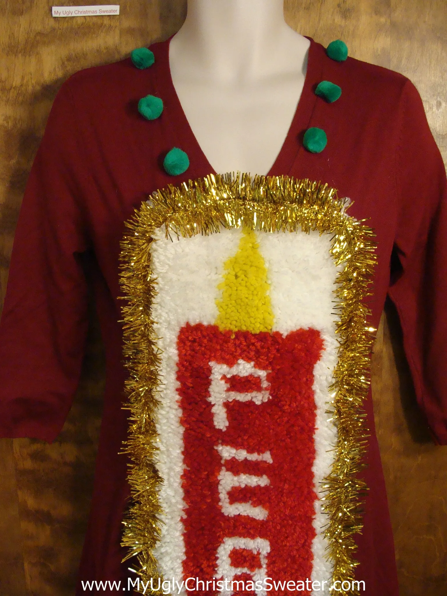 Best Red Christmas Sweater Dress with Hook Rug