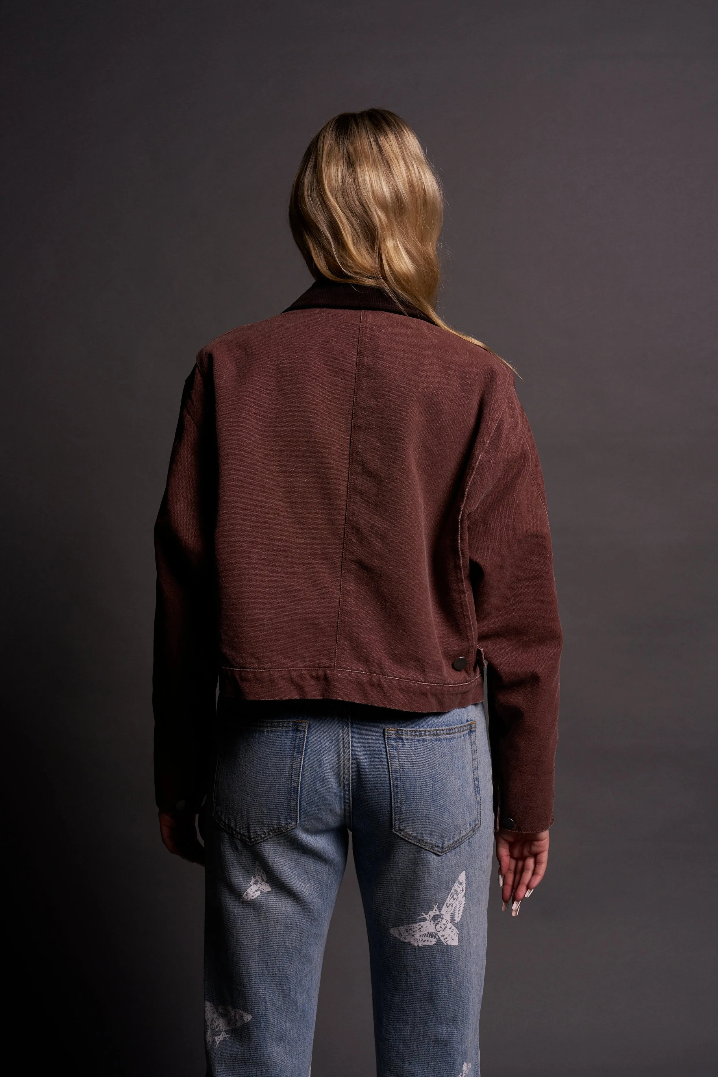 Built From Iron Wayland Cropped Jacket in Norse Brown