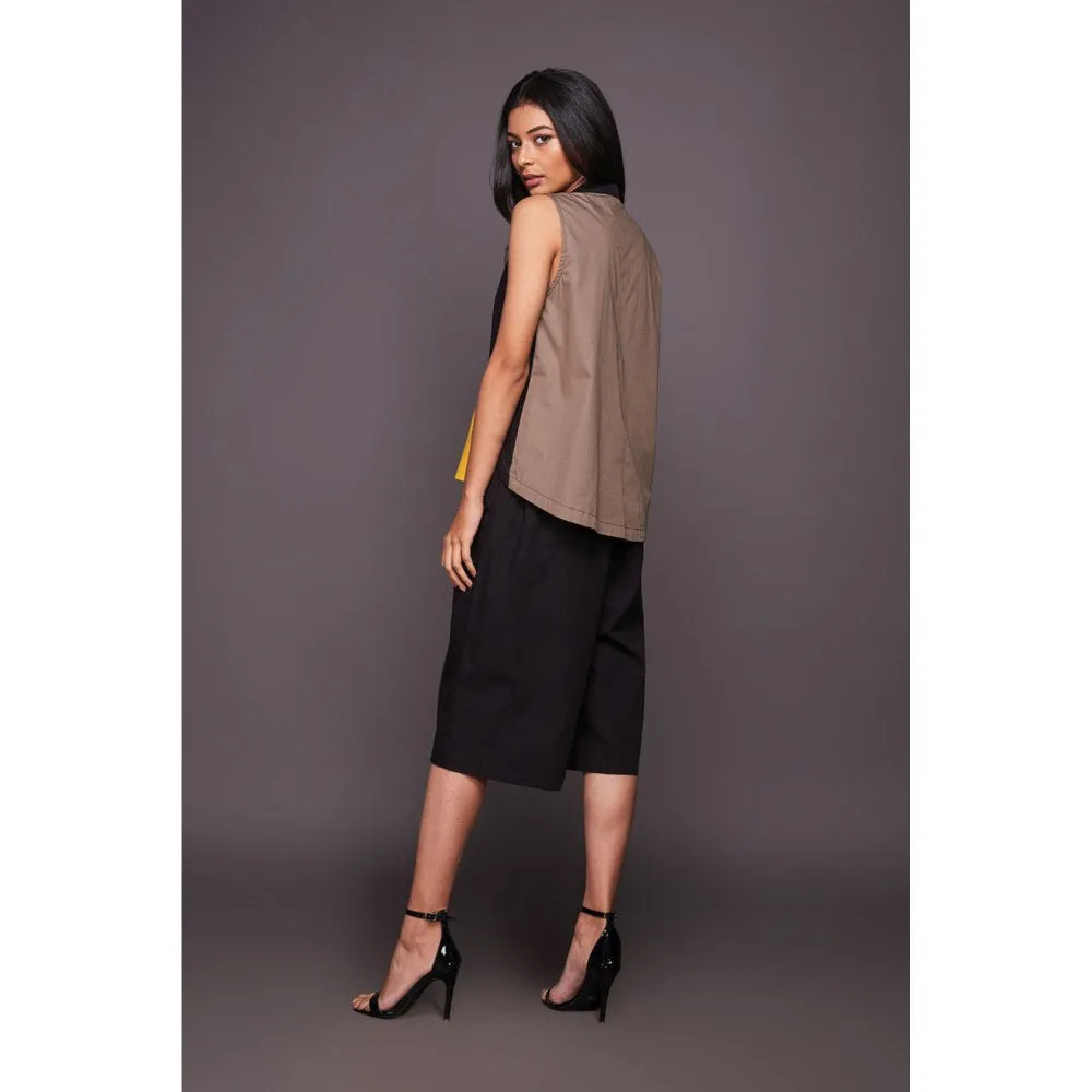 Deepika Arora Yellow Top with Culottes (Set of 2)