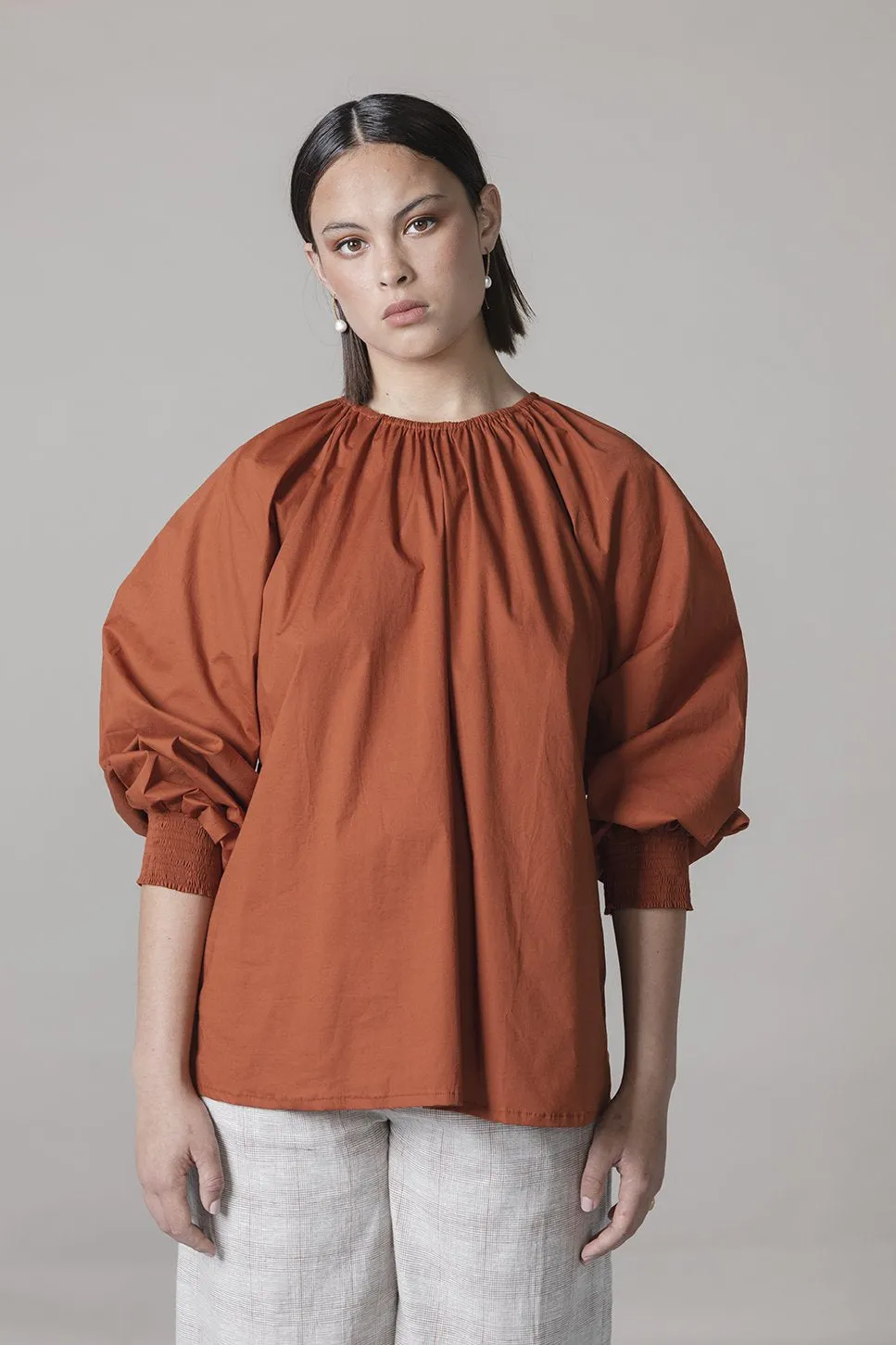 Gathered Smock Blouse