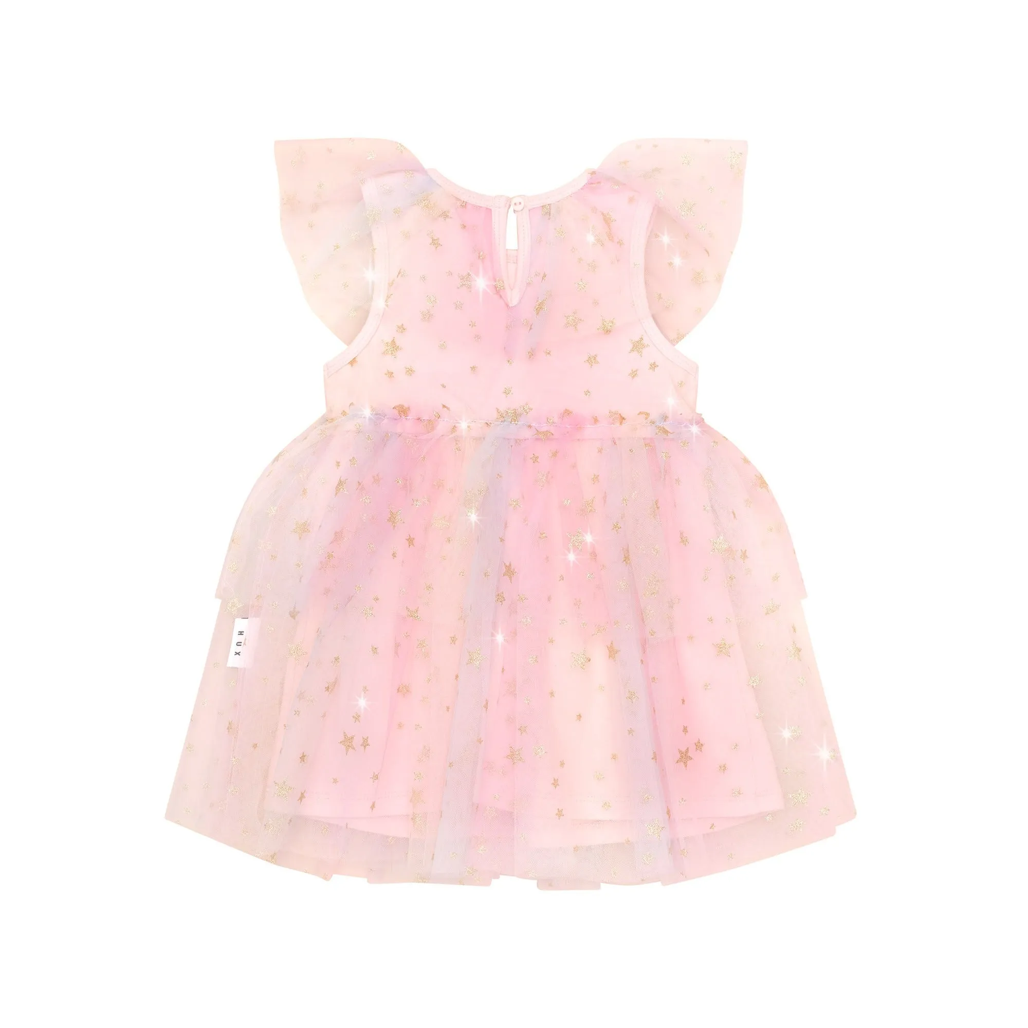 Huxbaby Starry Rainbow Frill Tulle Dress - Rainbow
