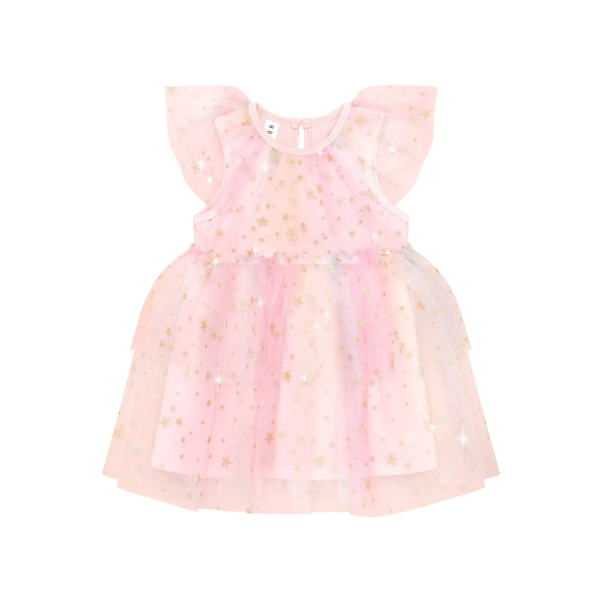 Huxbaby Starry Rainbow Frill Tulle Dress - Rainbow