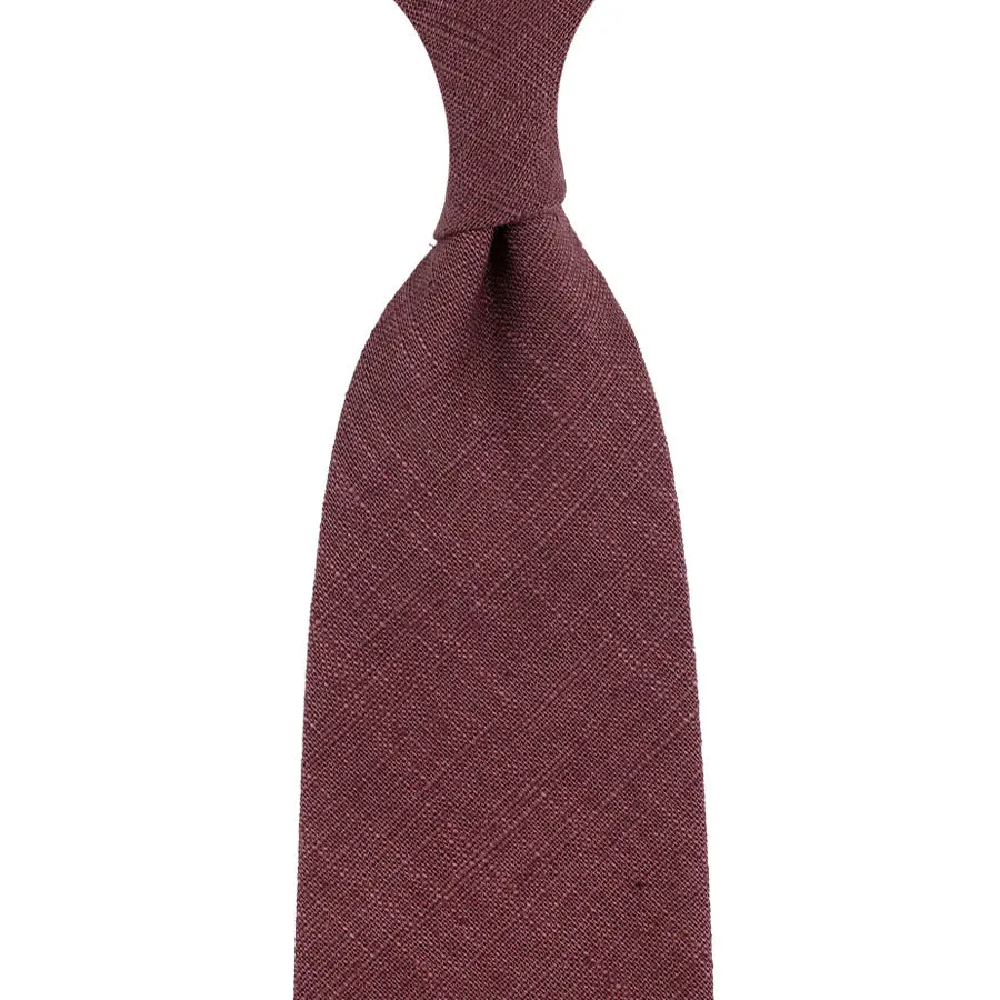 Japanese Ramie Tie - Dusty Pink - Hand-Rolled