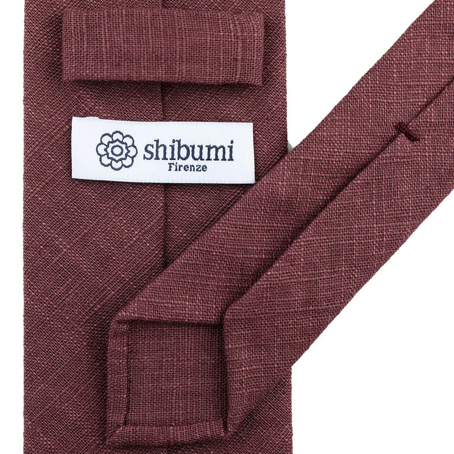 Japanese Ramie Tie - Dusty Pink - Hand-Rolled