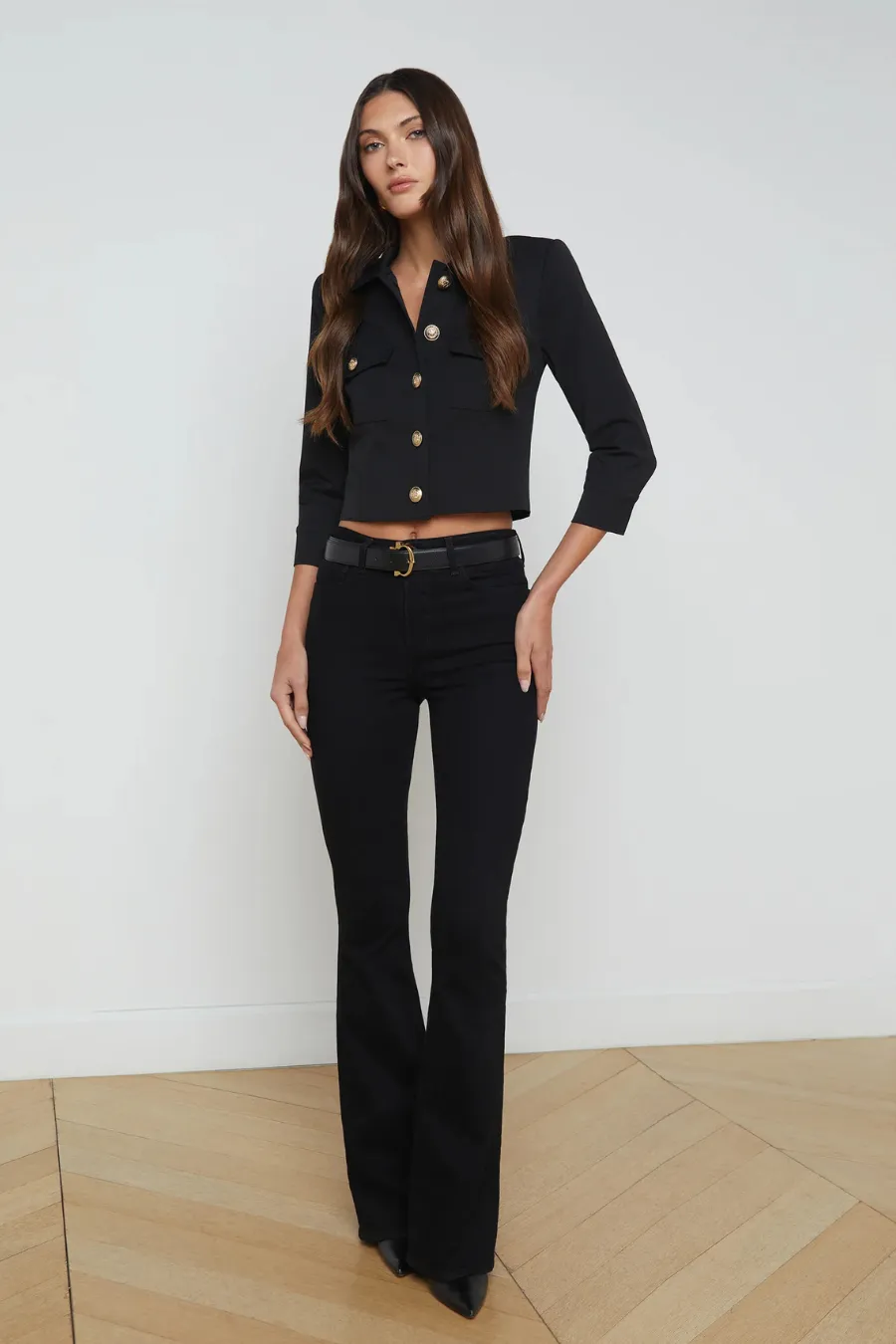 Kumi Cropped Jacket Black
