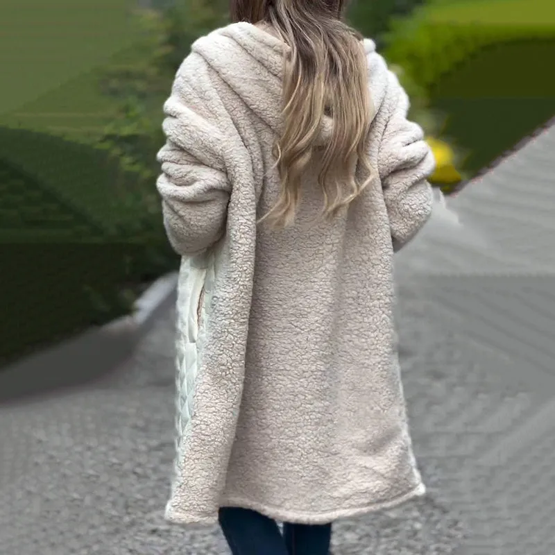 Now enjoy 50% discount Women's Cozy Quilted Sherpa Coat with Hood