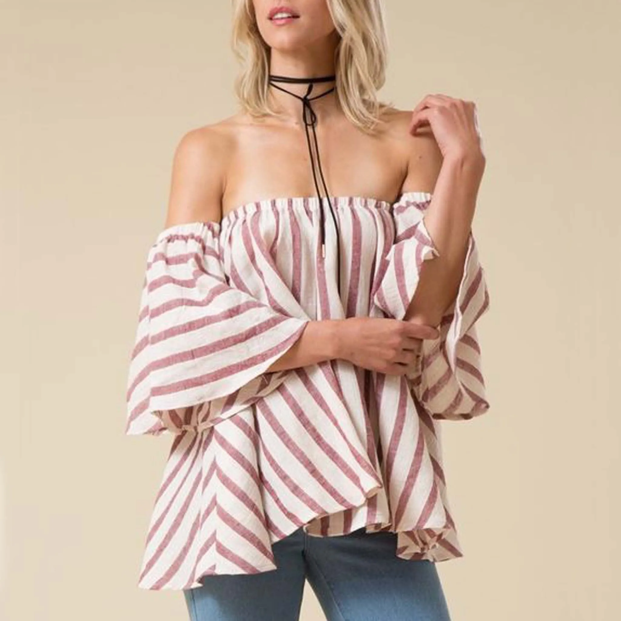 Palm & Sun Top in Rose