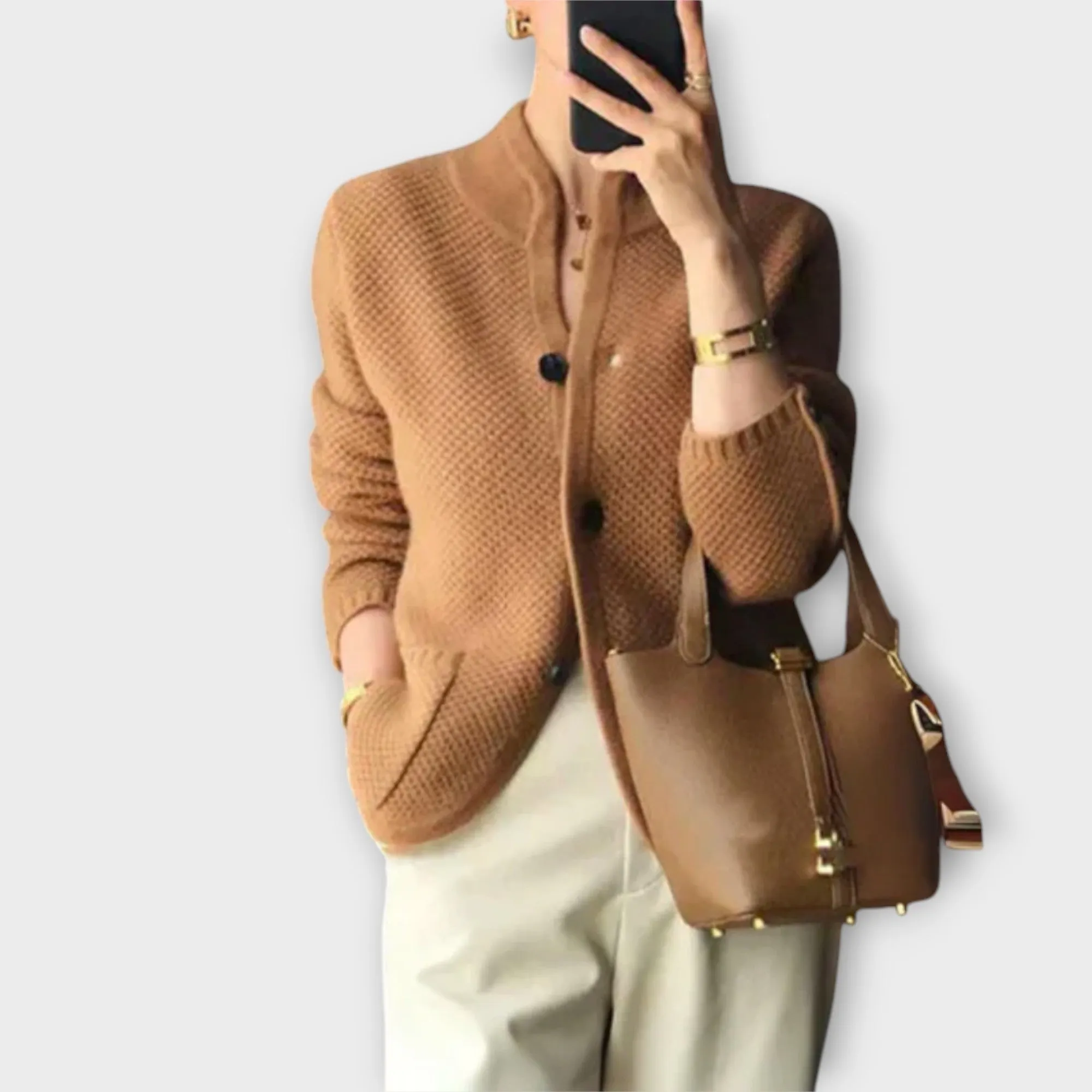 Sophie Quilted Button Cardigan