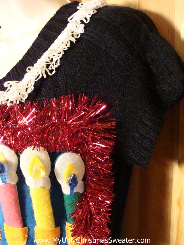 Ugly Christmas Sweater Party Hanukkah Sweater Dress (j197)