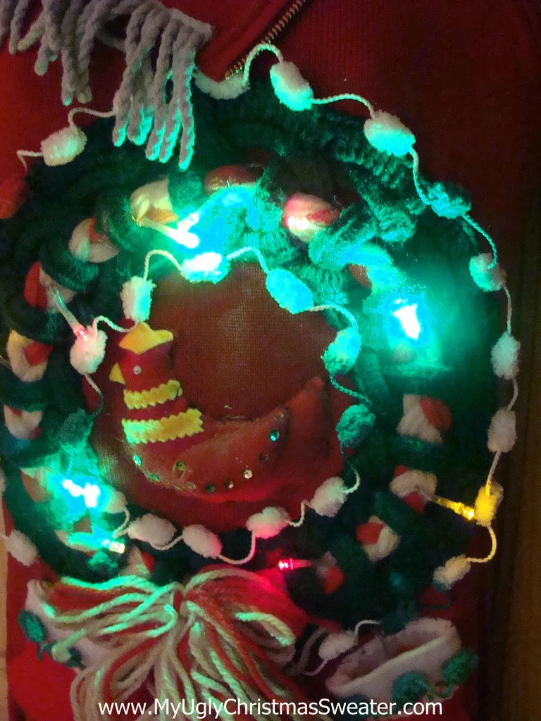 Ugly Christmas Sweater Party Tacky Dress with Lights (d56)