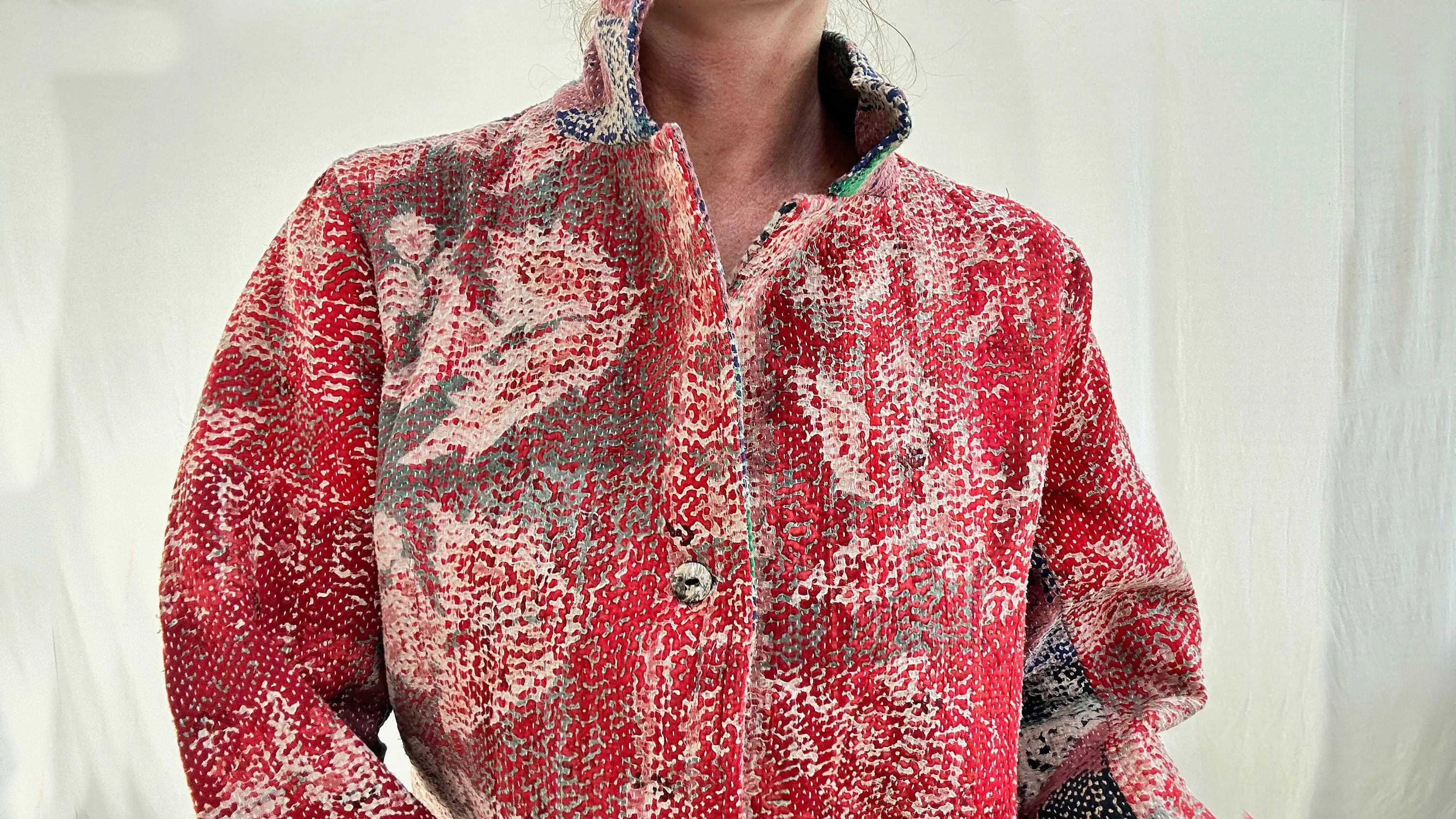 Vintage Kantha Coat. Repurposed.