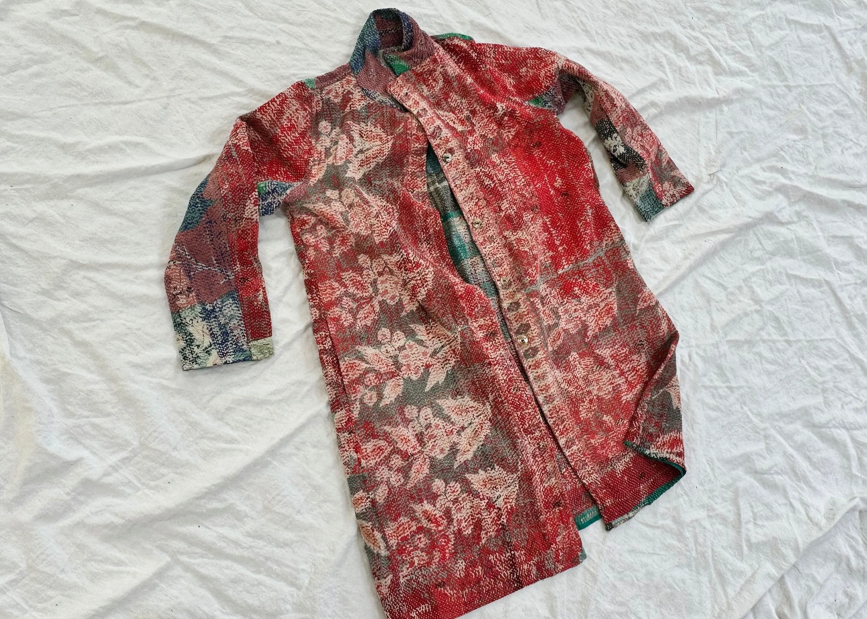 Vintage Kantha Coat. Repurposed.