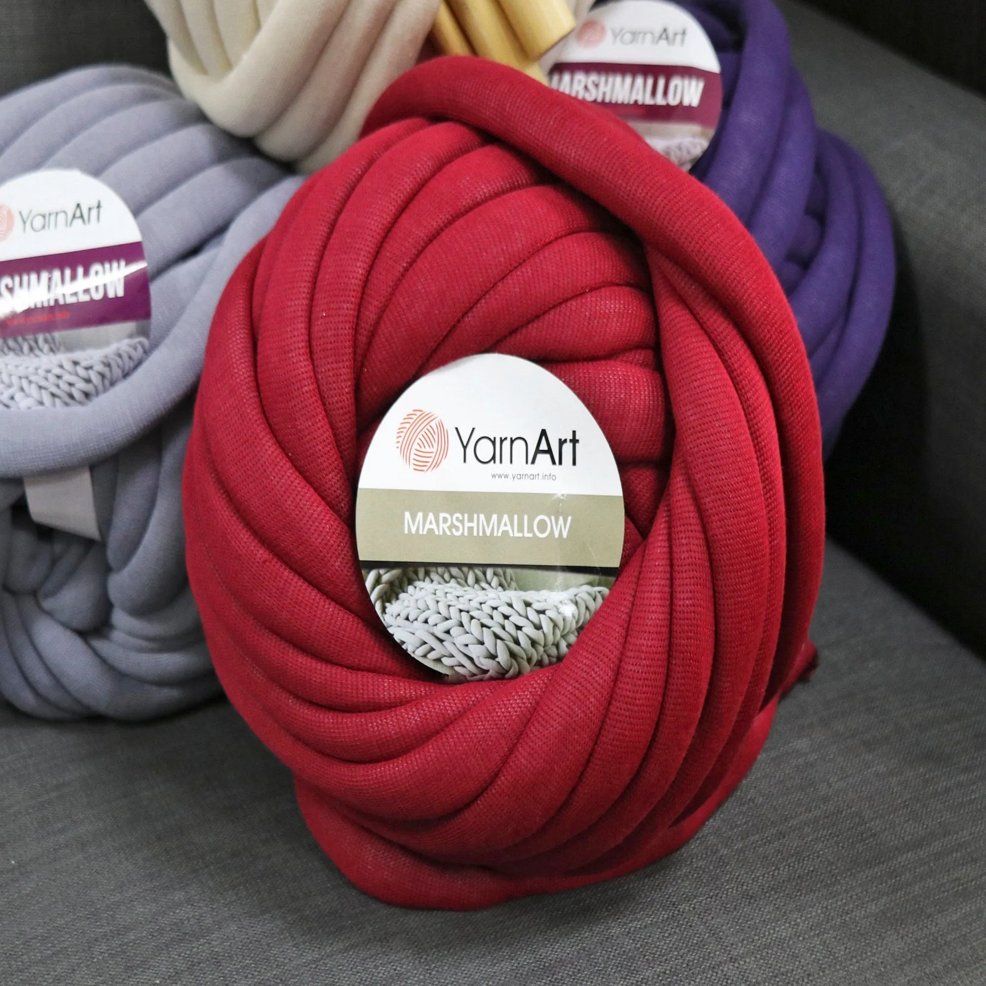 YarnArt Marshmallow, Chunky Arm Knit Yarn, 11 Colors, 26.40 oz / 32.81 yards