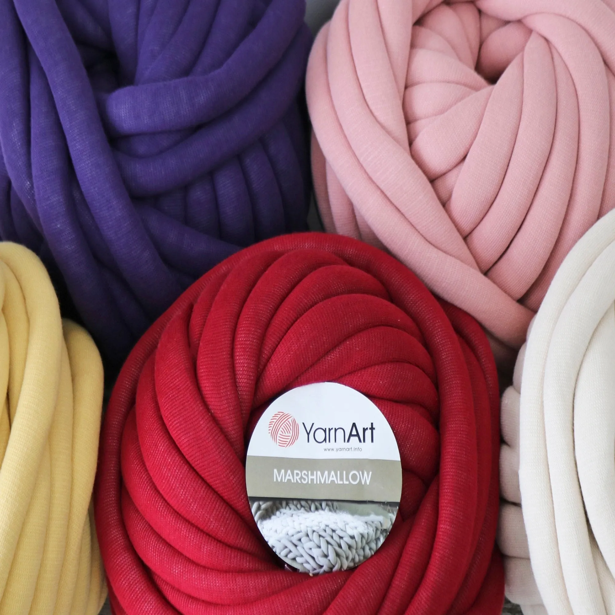 YarnArt Marshmallow, Chunky Arm Knit Yarn, 11 Colors, 26.40 oz / 32.81 yards